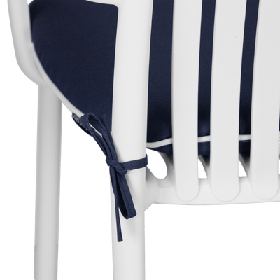 Tahiti Navy Rounded Outdoor Chair Pad - 40x42x5cm (ETA Late May 26)