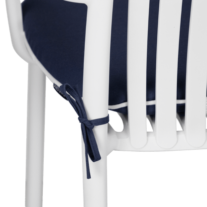 Tahiti Navy Rounded Outdoor Chair Pad - 40x42x5cm