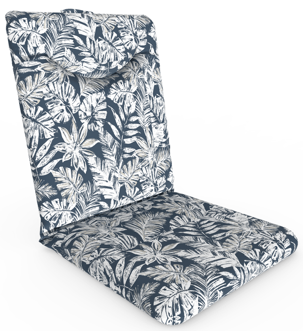 Tahiti Navy Escape High Back Outdoor Chair Cushion - 108x50x8cm