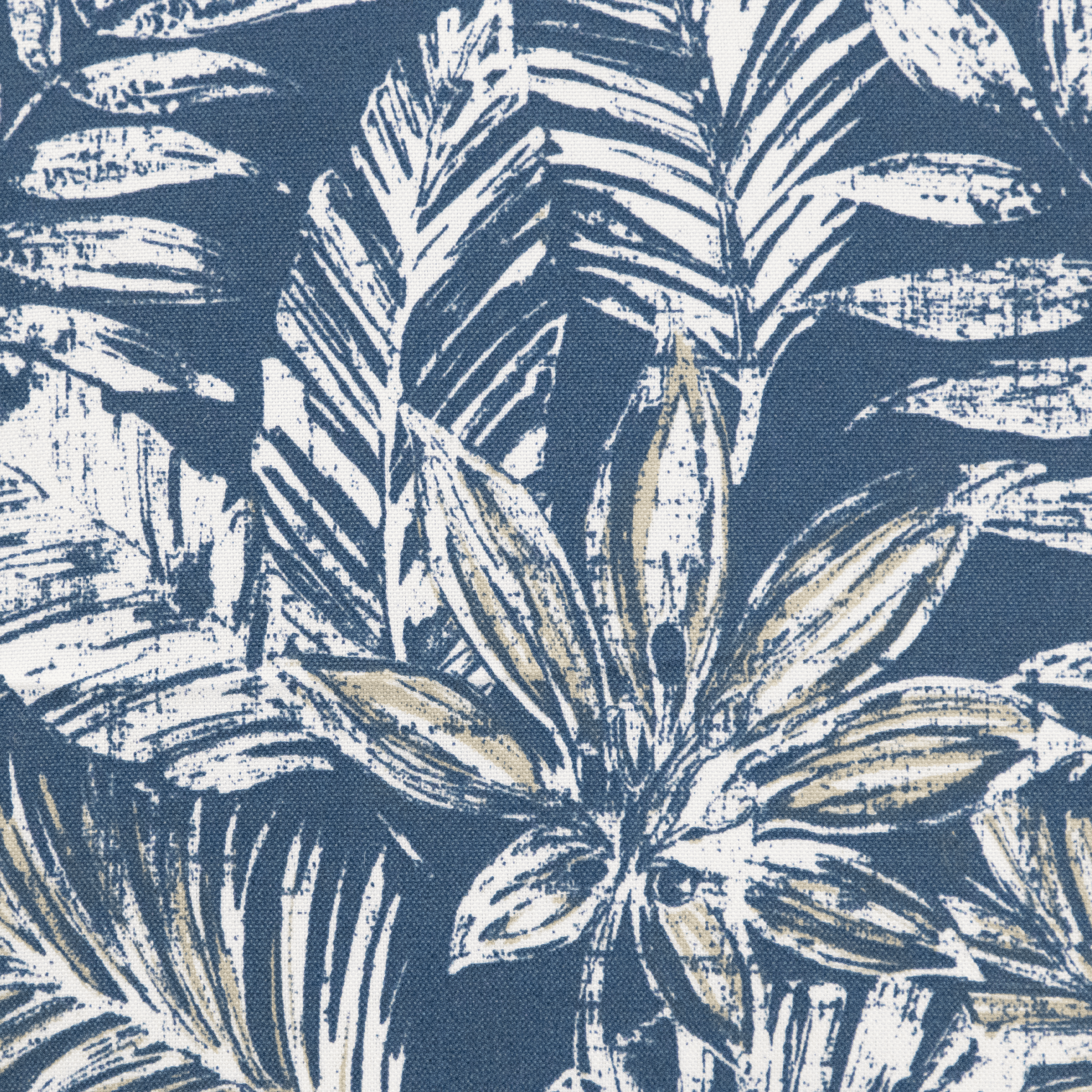 Tahiti Navy Escape - 30x50cm Fringed Outdoor Cushion