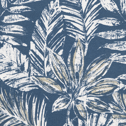 Tahiti Navy Escape - 50x50cm Fringed Outdoor Cushion