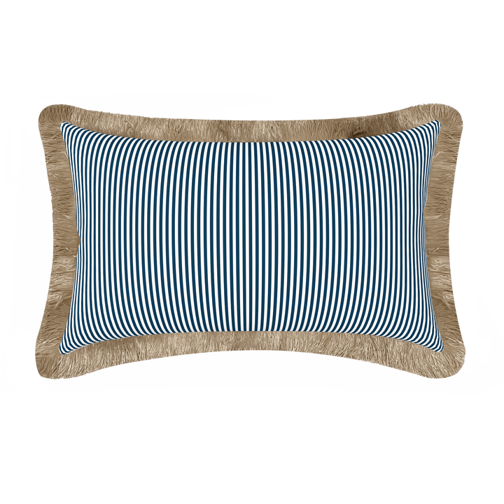 Tahiti Outdoor Cushions Stylist Selection - Navy Stripe with Navy Escape