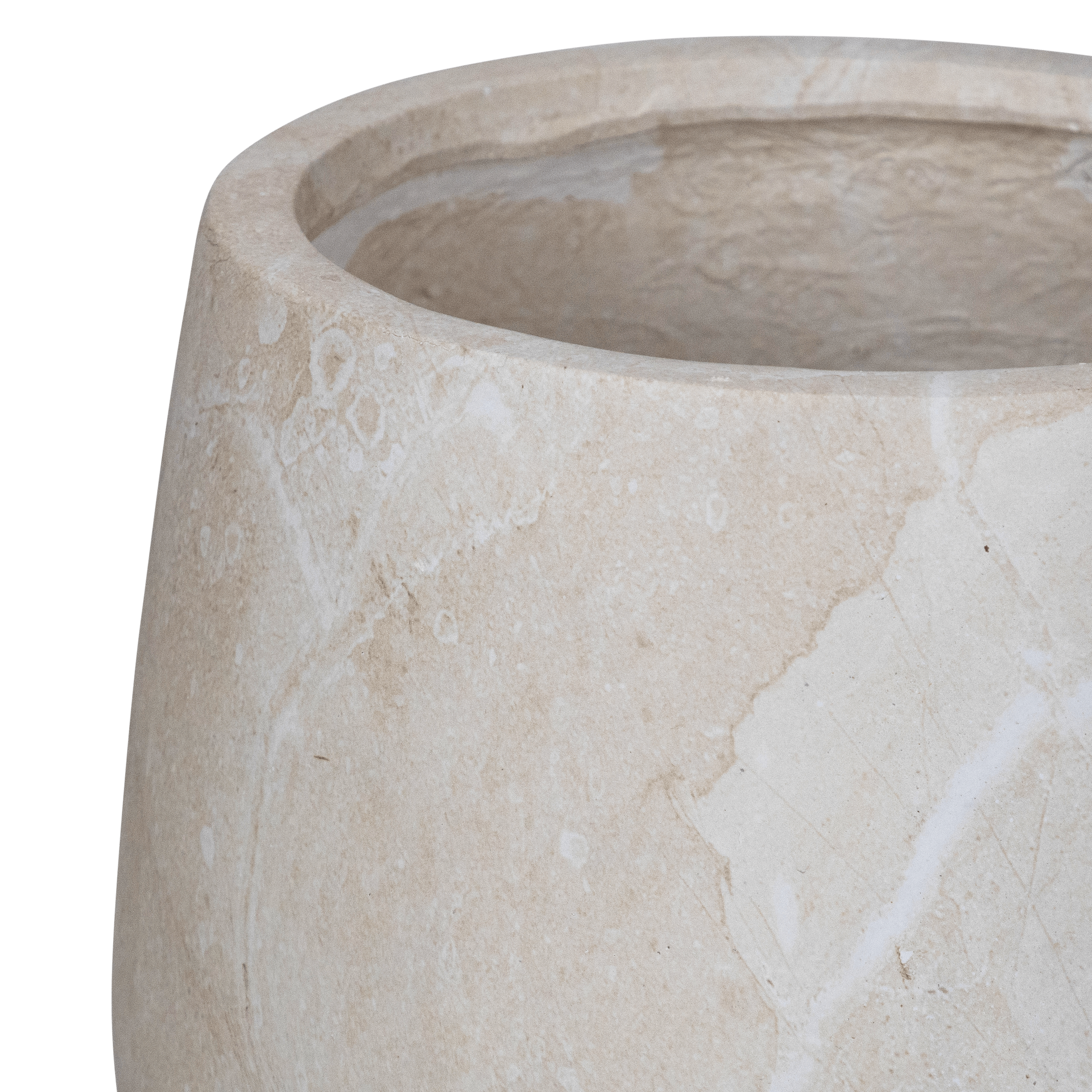 Palermo Small Pot in MGO Travertine Finish