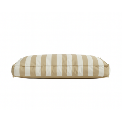 Pawesome Indoor/Outdoor Premium Rectangle Dog Bed in Taupe Stripe