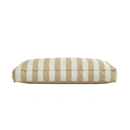 Pawesome Indoor/Outdoor Premium Rectangle Dog Bed in Taupe Stripe