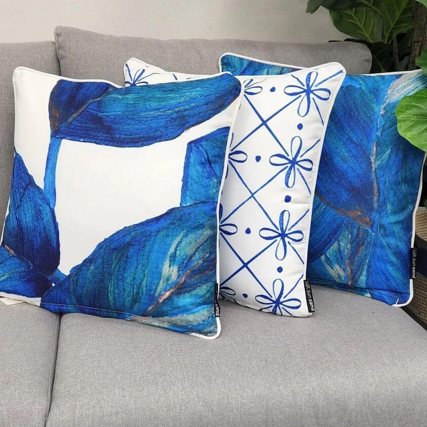 Bondi Porto Paradise - 45 x 45 cm Piped Outdoor Cushion