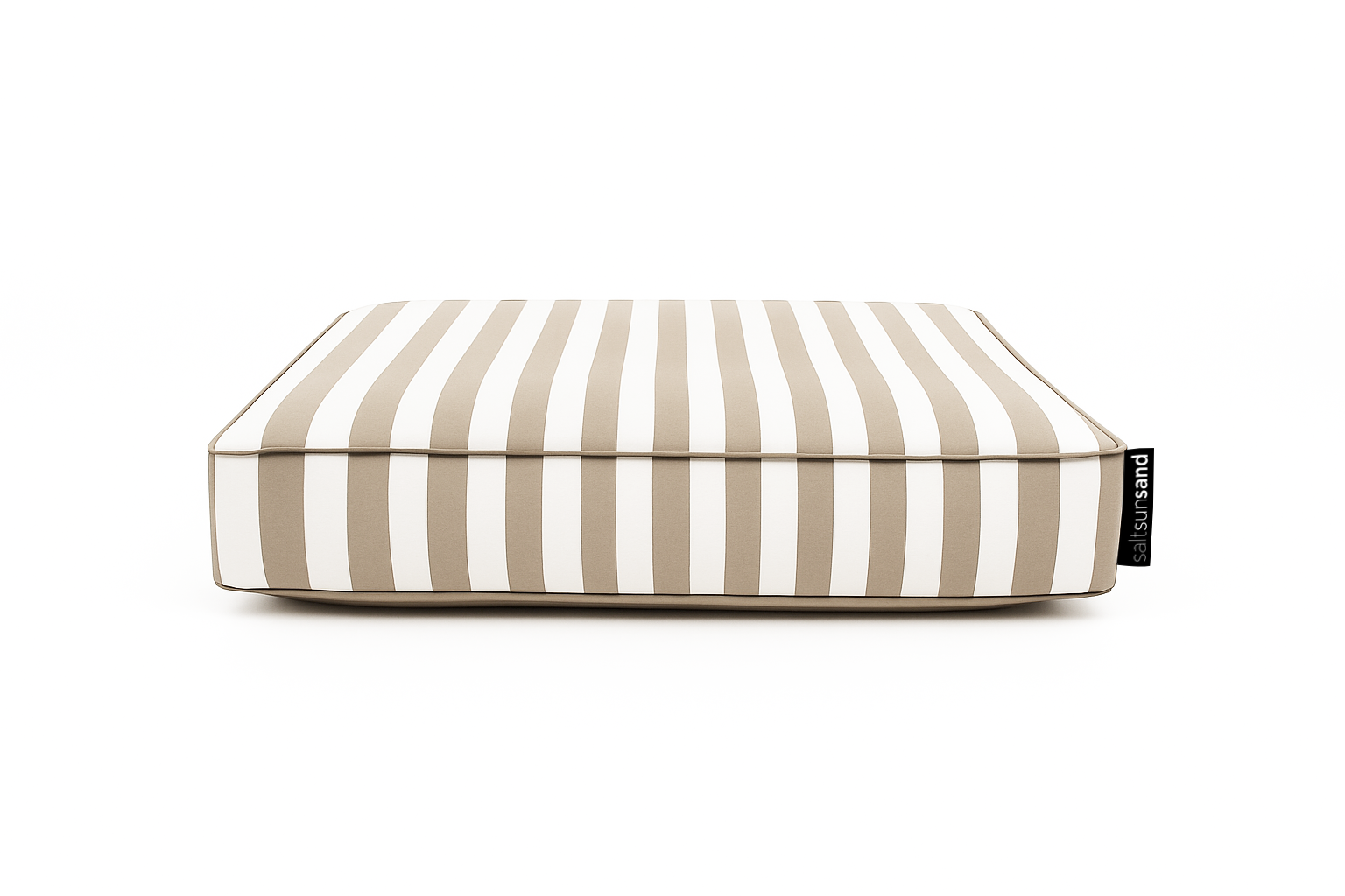 Pawesome Indoor/Outdoor Premium Rectangle Dog Bed in Taupe Stripe