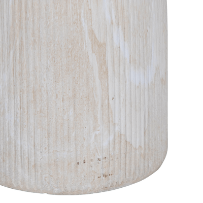 Roma Side Table in MGO Travertine Finish
