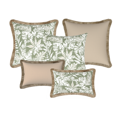 Tahiti Outdoor Cushions Stylist Selection - Sage Escape with Sand 5pc (ETA Late May 26)