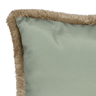 Tahiti Sage - 30x50cm Fringed Outdoor Cushion (ETA Late May 26)