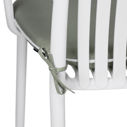 Tahiti Sage Rounded Outdoor Chair Pad - 40x42x5cm