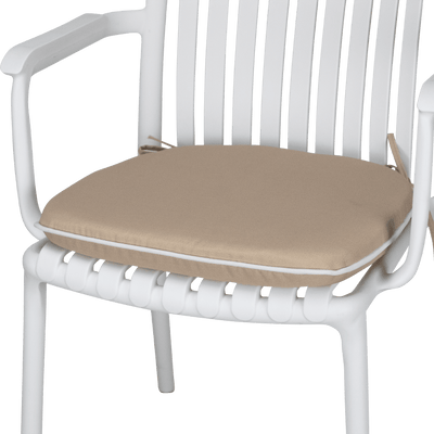 Tahiti Sandstone Rounded Outdoor Chair Pad - 40x42x5cm (ETA Late May 26)