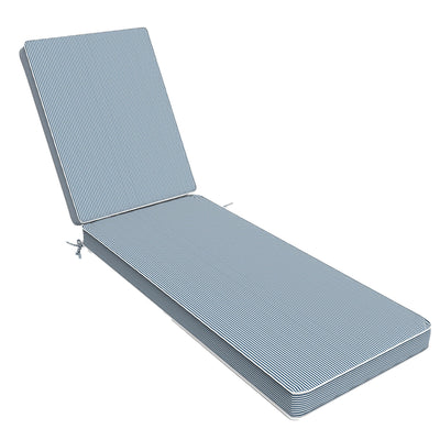 Tahiti Marine Stripe Sunlounger Outdoor Chair Cushion - 120x56x7.6cm