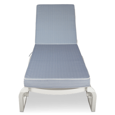 Tahiti Marine Stripe Sunlounger Outdoor Chair Cushion - 120x56x7.6cm