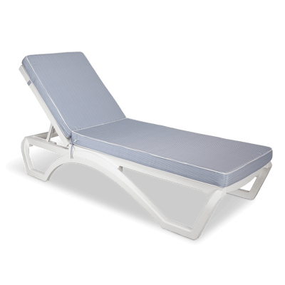 Tahiti Marine Stripe Sunlounger Outdoor Chair Cushion - 120x56x7.6cm