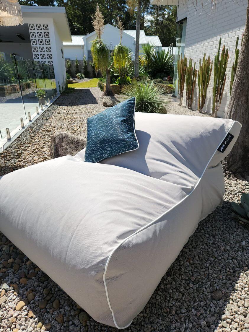 Torquay Outdoor Pool Bean Bag in Tweed Beige