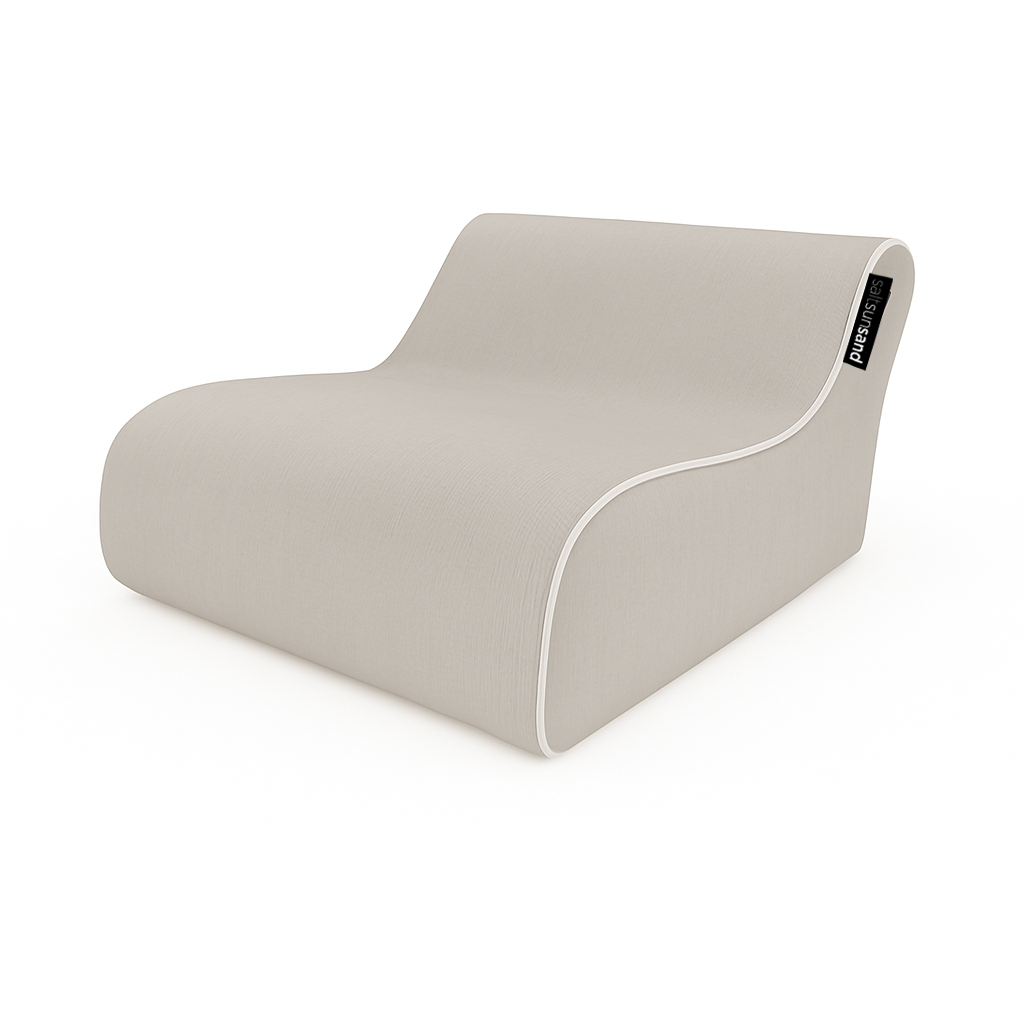 Torquay Outdoor Pool Bean Bag in Tweed Beige