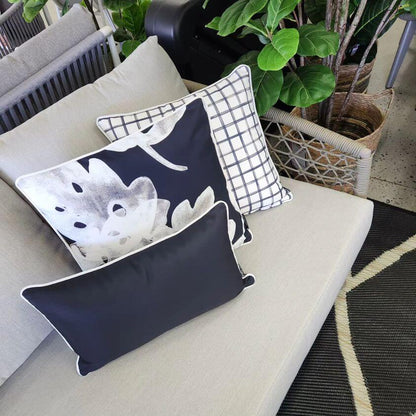 Bondi Sudoku - 45 x 45 cm Piped Outdoor Cushion