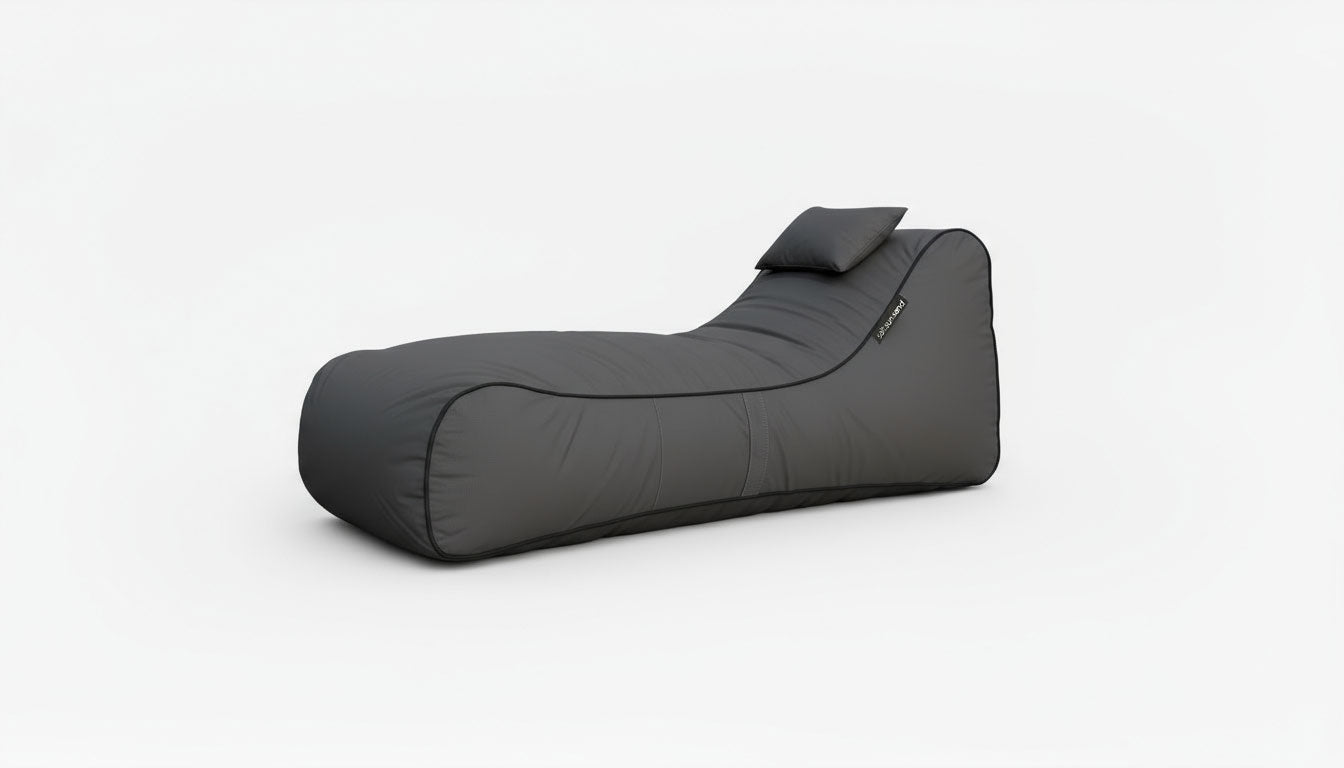 Bondi Outdoor Bean Bag in Black Check