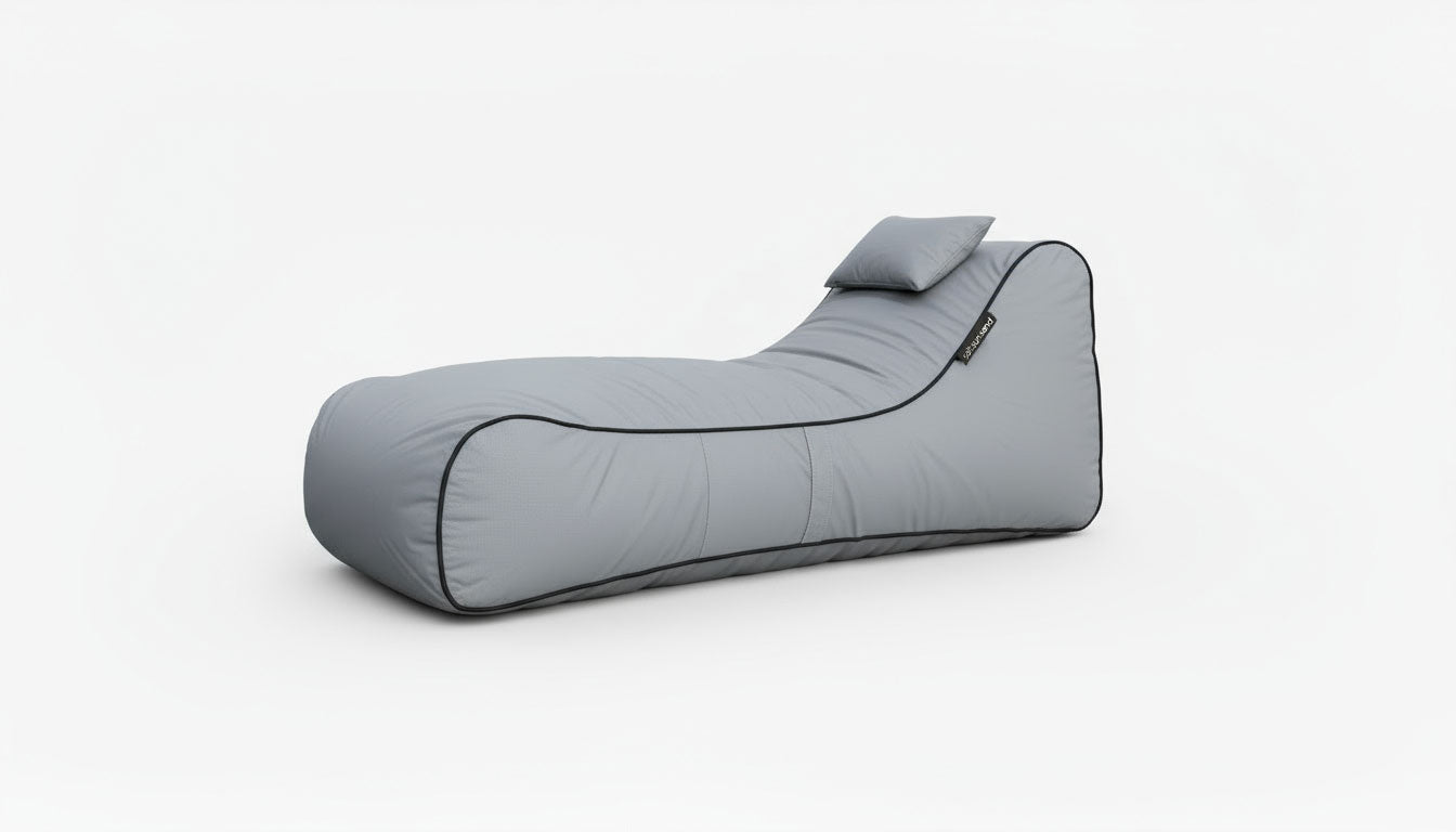 Bondi Outdoor Bean Bag in Tweed Navy