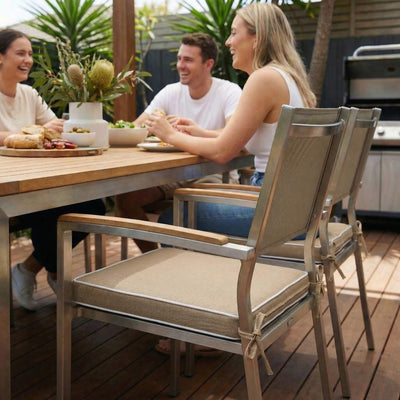 Tahiti Sandstone Square Outdoor Chair Pad - 43x43x4cm (ETA Late May 26)