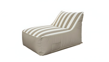 Kirra Outdoor Bean Bag Chair Taupe Stripe