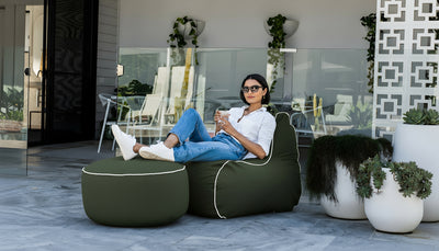 Byron Bay Outdoor Waterproof Bean Bag in Avocado