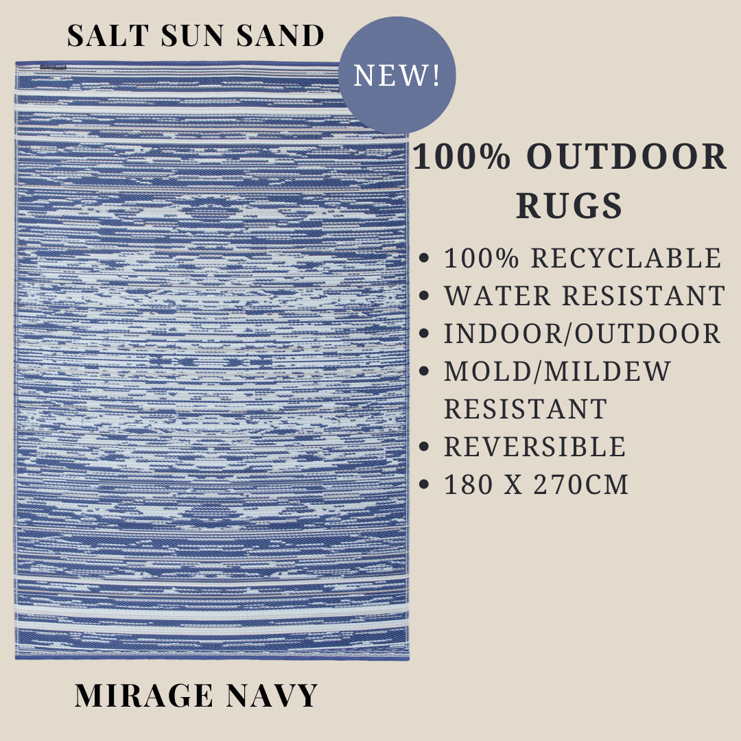 Mirage Navy Outdoor Rug in PP - 180 x 270 cm