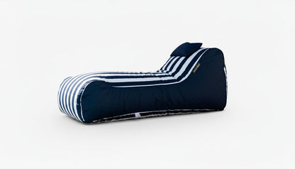 Bondi Outdoor Bean Bag in Navy Stripe
