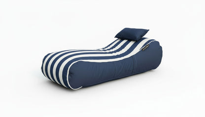 Noosa Outdoor Bean Bag Lounger in Navy Stripe
