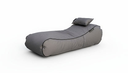 Noosa Outdoor Bean Bag Lounger in Black Check