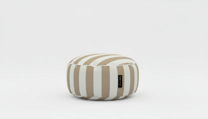 Byron Bay Outdoor Ottoman in Taupe Stripe