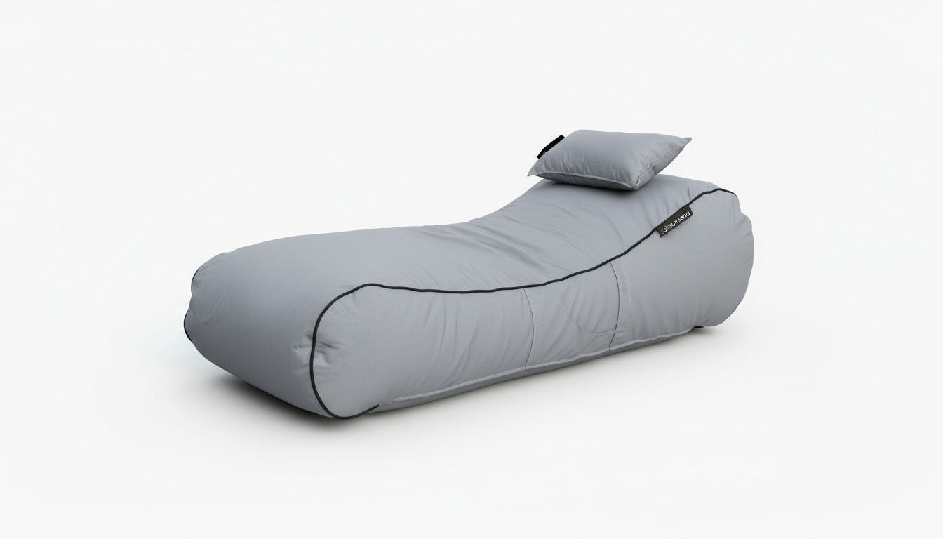 Noosa Outdoor Bean Bag Lounger in Tweed Navy