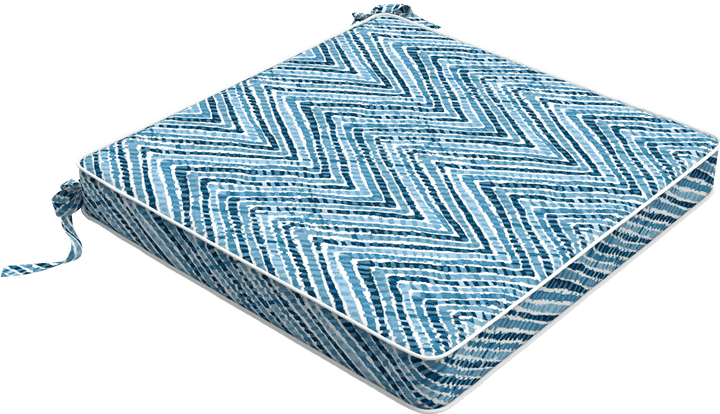 Square Outdoor Chair Pad - Acapulco Blue