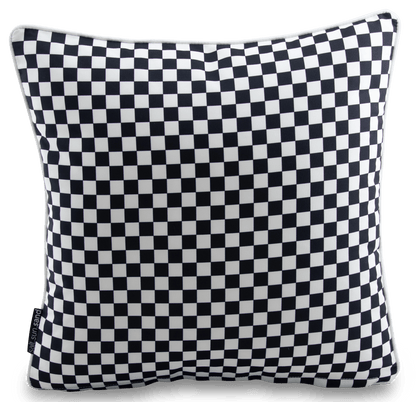 Black Outdoor Cushions | Neutral Outdoor Cushions - Black Check