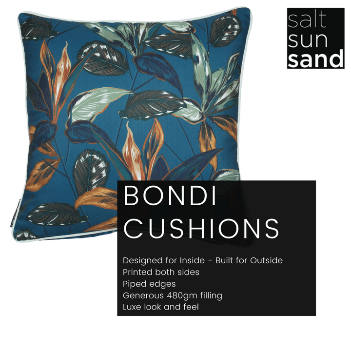 Bondi Spring To Life - 45 x 45 cm Piped Outdoor Cushion - saltsunsand