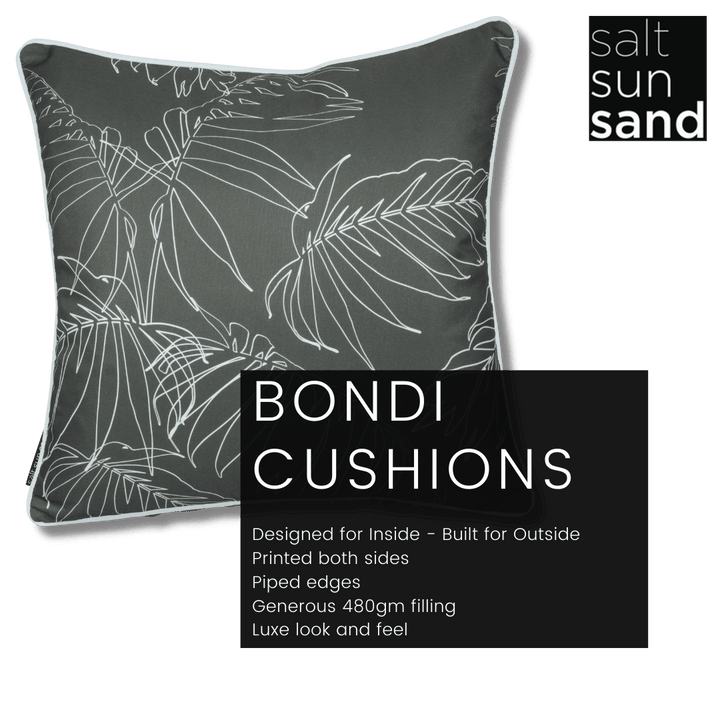 Bondi Mother Earth - 45 x 45 cm Piped Outdoor Cushion - saltsunsand