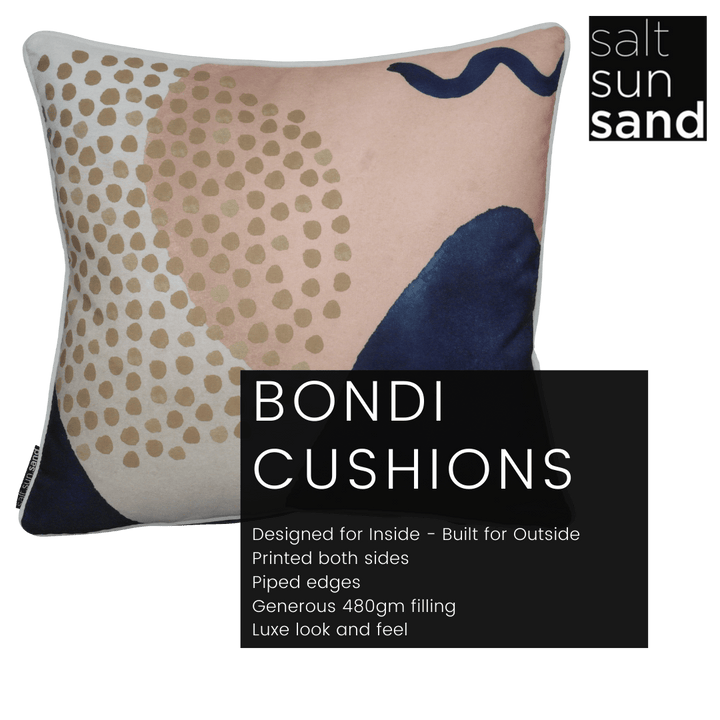 Bondi Canyons - 45 x 45 cm Piped Outdoor Cushion - saltsunsand