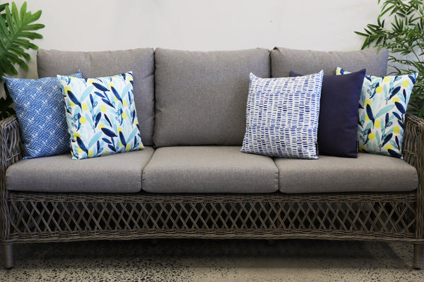 Mediterranean Outdoor Cushions | Blue Outdoor Cushions | Navy Outdoor Cushions | Casuarina Crush Stylist Selection