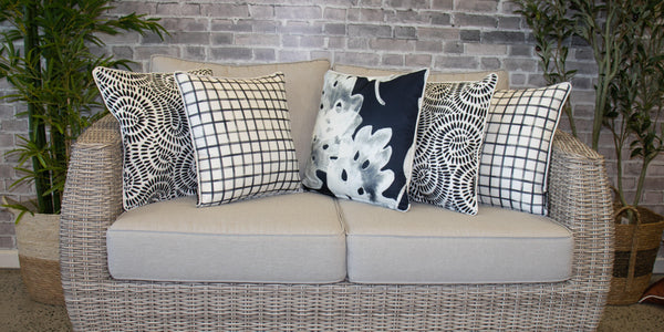 Black Outdoor Cushions | Neutral Outdoor Cushions | Classique Stylist Selection