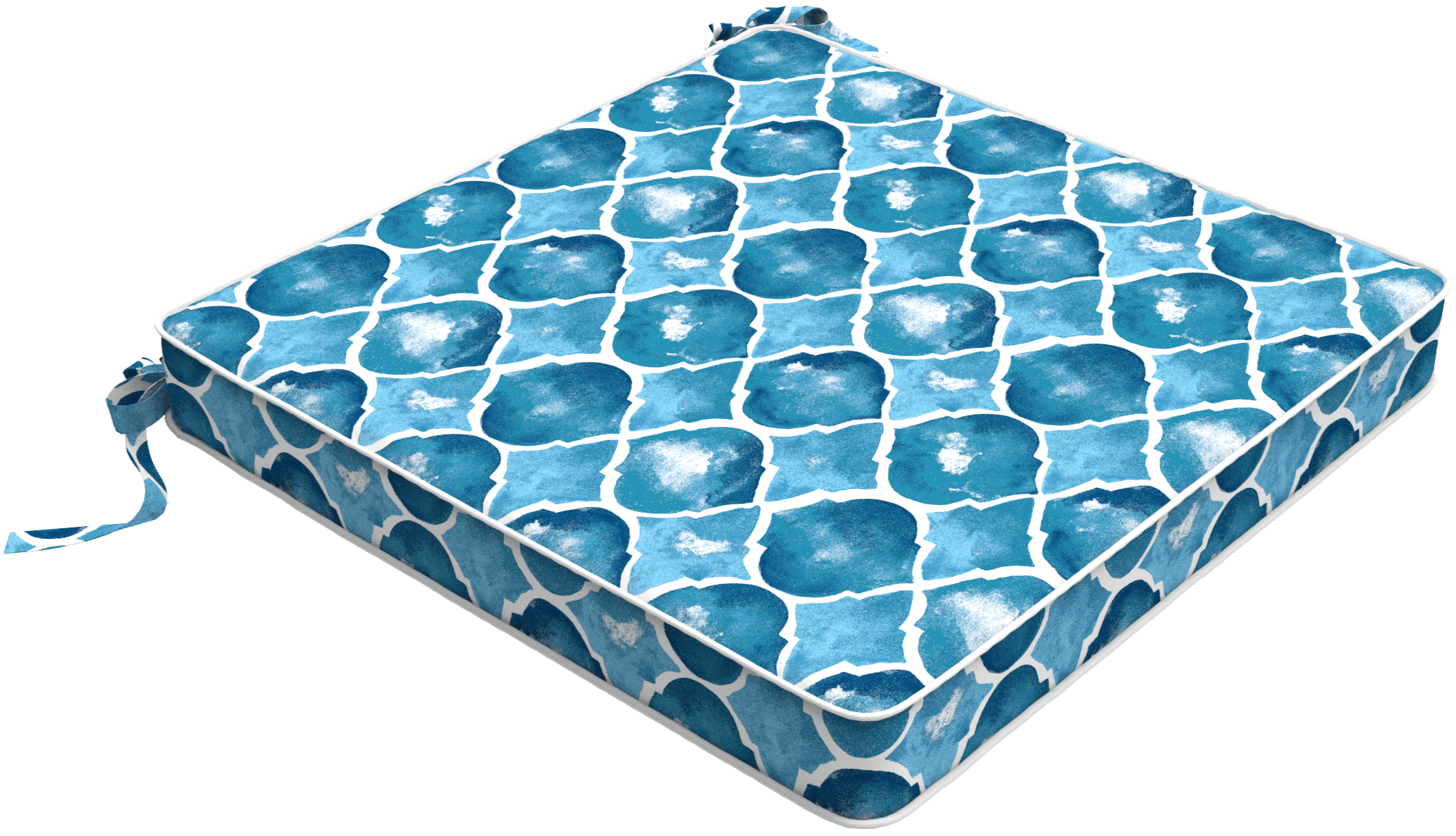 Square Outdoor Chair Pad - Coastal Crush