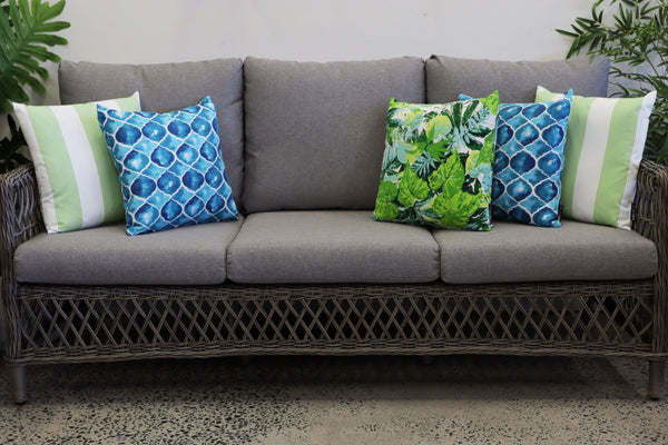Green Outdoor Cushions | Blue Outdoor Cushions | Tropical Outdoor Cushions | Colour Canopy Stylist Selection