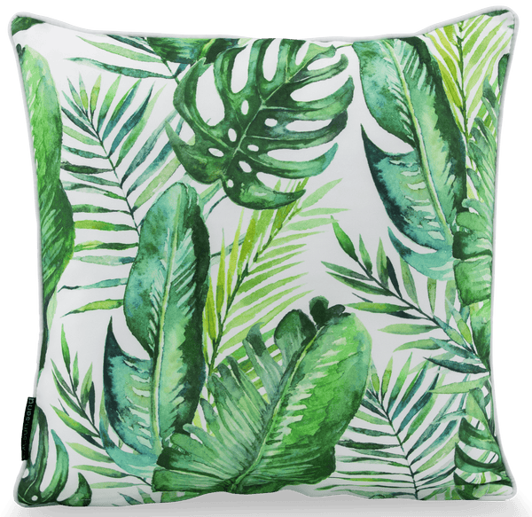 Green Outdoor Cushions | Green Floral Outdoor Cushions | Tropical Outdoor Cushions - Daintree Delight