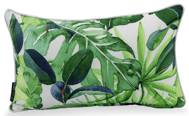 Green Outdoor Cushions | Tropical Outdoor Cushions | Green Floral Outdoor Cushions - Feeling Green 30x48cm