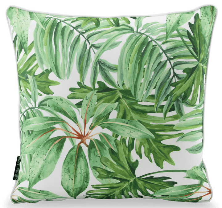 Green Floral Outdoor Cushions | Tropical Outdoor Cushions | Green Outdoor Cushions - Fresh