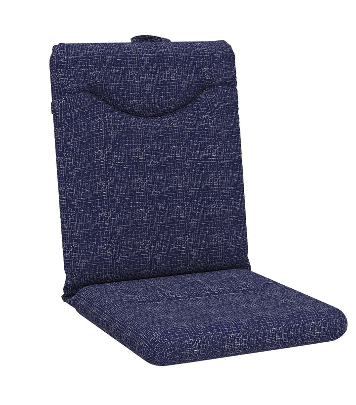 High Back Outdoor Chair Cushion - Navy Wash