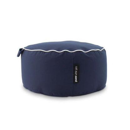 Byron Bay Indoor/Outdoor Ottoman in Navy - saltsunsand