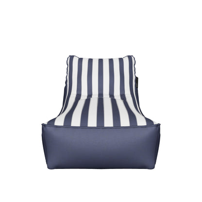 Kirra Outdoor Bean Bag Chair in Navy Stripe