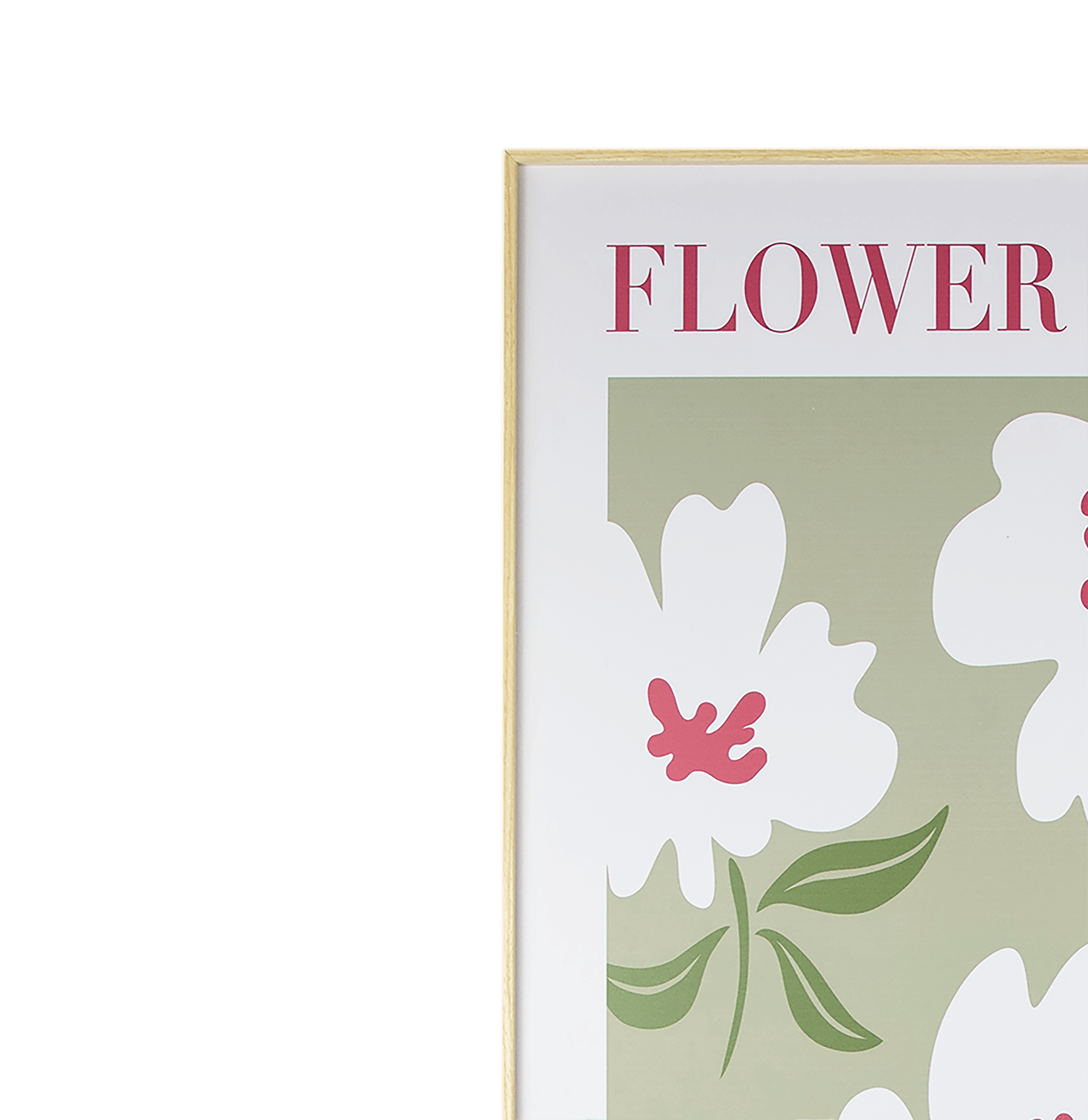 London Flower Market - 60 x 100cm Outdoor UV Wall Art with Beech Aluminium Frame - saltsunsand