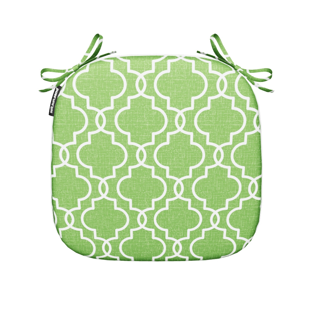 Tahiti Luscious Lime Rounded Outdoor Chair Pad - 40x42x5cm